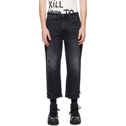 Black Distressed Jeans 232021M186030