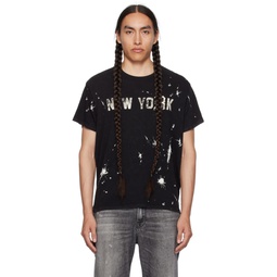 Black New York T Shirt 232021M213008