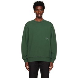 Green Contrast Sweatshirt 232023M204000
