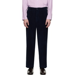 Navy Wide Trousers 232028M191002