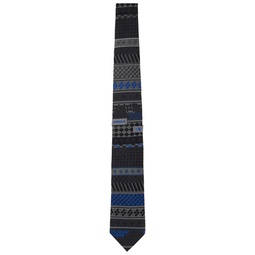 Gray Paneled Tie 232039M158000