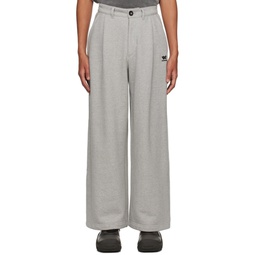 Gray Pleated Sweatpants 232039M190003