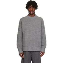 Gray Oversized Sweater 232039M201000