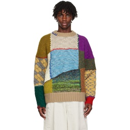 Multicolor Combine Sweater 232039M201007