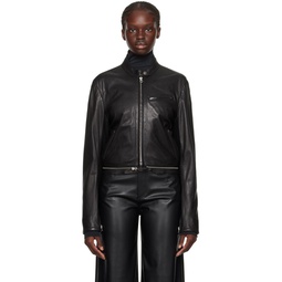 Black Sedona Leather Jacket 232055F064003