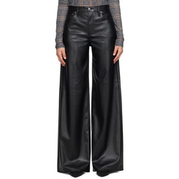 Black Sofie Faux Leather Trousers 232055F069040