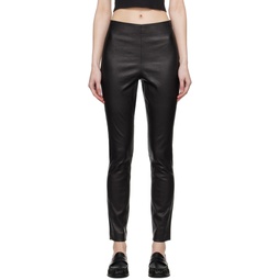 Black Simone Leather Pants 232055F084000
