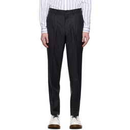 Gray Striped Trousers 232058M191011