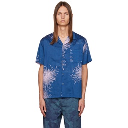 Blue Printed Shirt 232062M192009
