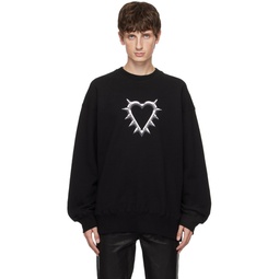 Black Chrome Heart Sweatshirt 232068M204002