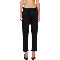 Black Belted Trousers 232076F087004