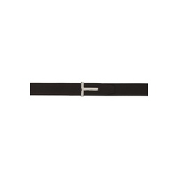 Brown   Black T Icon Reversible Belt 232076M131011