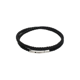 Black Double Braided Bracelet 232085M142005