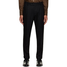 Black Creased Trousers 232085M191019