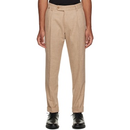 Beige Creased Trousers 232085M191021