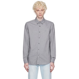 Gray Embroidered Shirt 232085M192012
