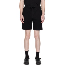 Black Embroidered Shorts 232085M193014