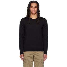 Black Slim Fit Sweater 232085M201000