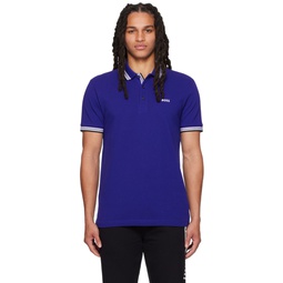 Blue Embroidered Polo 232085M212009