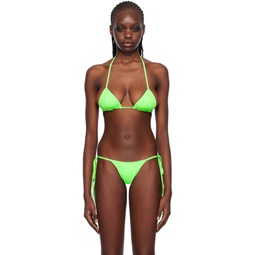 Green Coastal Micro Bikini Top 232090F105004