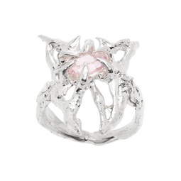 SSENSE Exclusive Silver Butterfly Ring 232093F024012