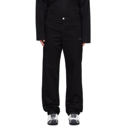 Black Washed Trousers 232108M191003