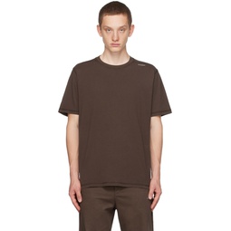 Brown Garment Dyed T Shirt 232108M213025