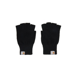 Black Fingerless Gloves 232111F012000