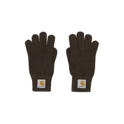 Brown Watch Gloves 232111F012001