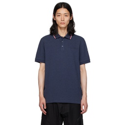 Navy Embossed Polo 232111M212006
