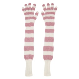 SSENSE Exclusive Pink   Off White Gloves 232112F012000