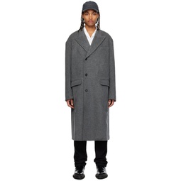 Gray Curtis Trench Coat 232115M176010