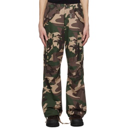 Khaki Camouflage Cargo Pants 232115M188002