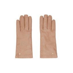 Pink Nappa Leather Gloves 232118F012010