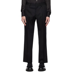 Black Creased Trousers 232125M191000