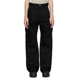 Black Geth Denim Cargo Pants 232126M188023