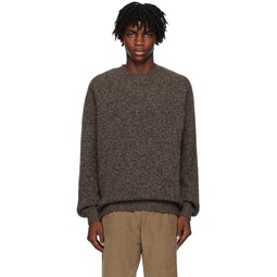 Brown Chunky Sweater 232128M201003