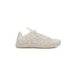 White   Off White Lace Up Sneakers 232129F128008