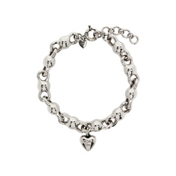 Silver Heart Charm Necklace 232129M145005