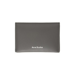 Gray Folded Card Holder 232129M163009
