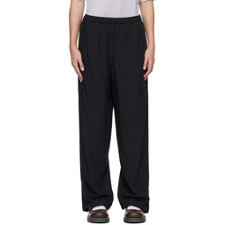 Black Relaxed Fit Zip Trousers 232129M190007
