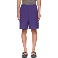 Purple Three Pocket Shorts 232129M193014