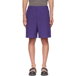 Purple Three Pocket Shorts 232129M193014