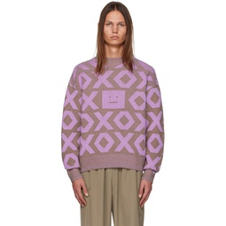Purple Relaxed Sweater 232129M201004