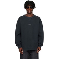 Black Printed Sweatshirt 232129M204007