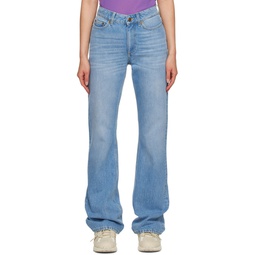 Blue Bootcut Jeans 232137F069000
