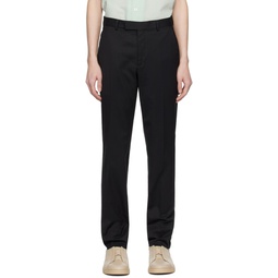 Black Pleated Trousers 232142M191011