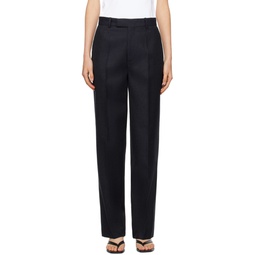 Navy Tailored Trousers 232144F087042