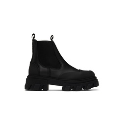 Black Low Chelsea Boots 232144F113011