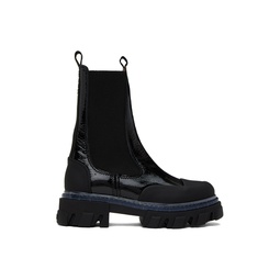 Black Cleated Chelsea Boots 232144F114003